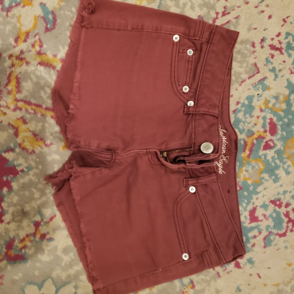 New Without Tags AE Crimson Jean Shorts